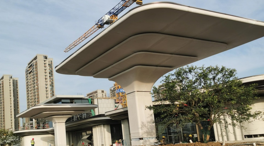 安徽合肥華蓋售樓部UHPC曲面板工程