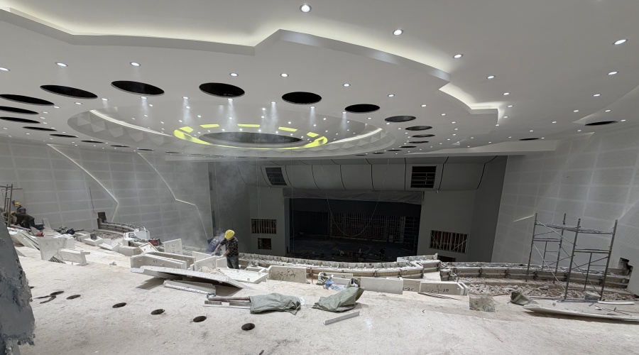 報(bào)告廳GRG吊頂墻面造型